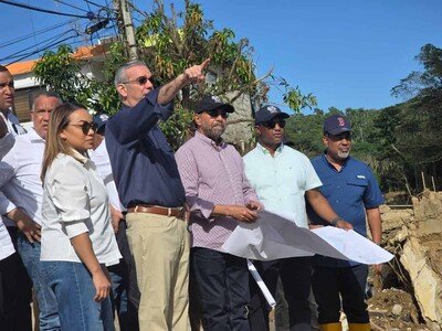  Abinader visita Gaspar Hernández y supervisa daños por lluvias