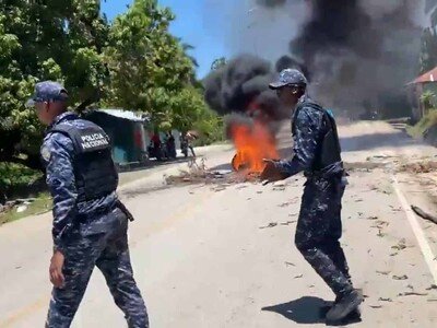  Calles cerradas y protestas en San Juan por rechazo a minera GoldQuest