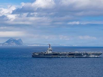  USS Gerald R. Ford despliegue récord regresa a su base