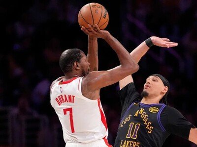  NBA: Rockets no tendrán a Kevin Durant ante los Lakers